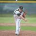 Huron's Domenic DiGiovine pitches the ball during the fourth inning of the district finals against Skyline, Saturday, June 1.
Courtney Sacco I AnnArbor.com 